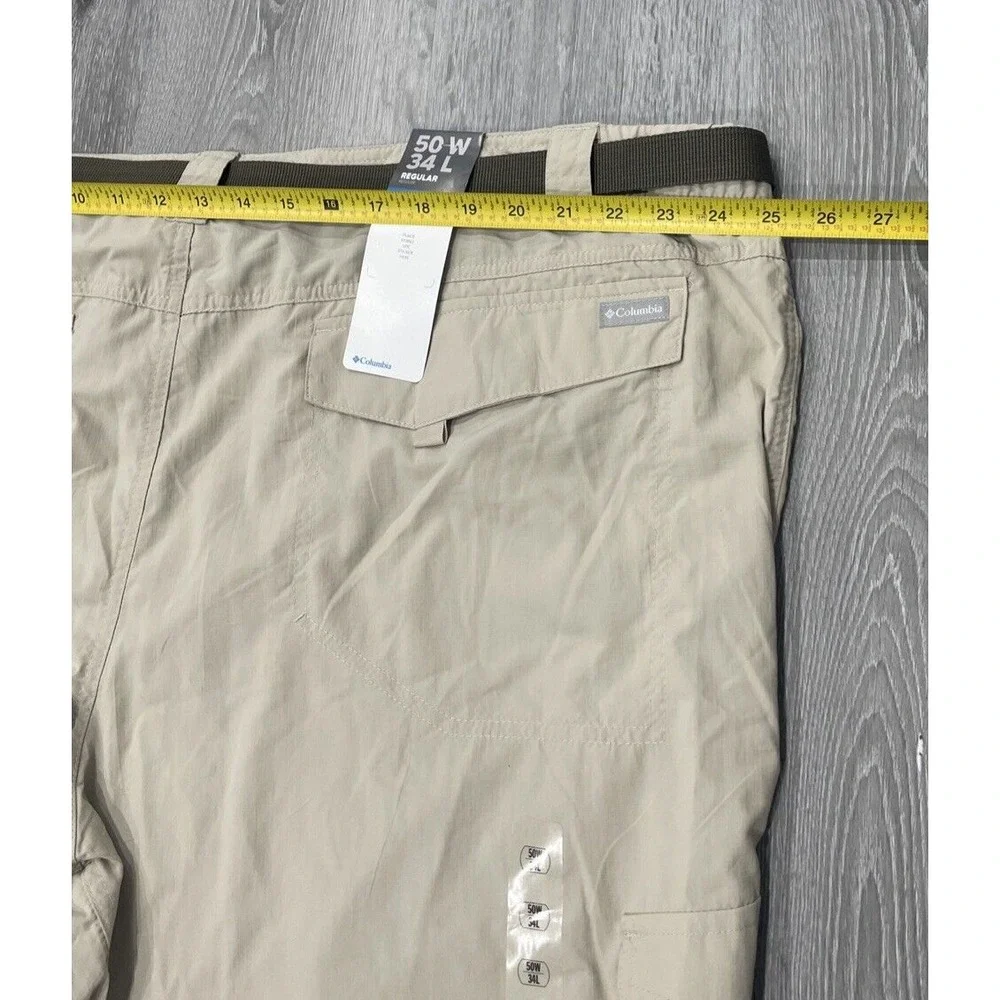 Columbia Pants Beige Silver Ridge Convertible Pants Omni Shade Nylon 50W 34L NWT